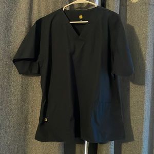 Dark navy blue scrub top XL